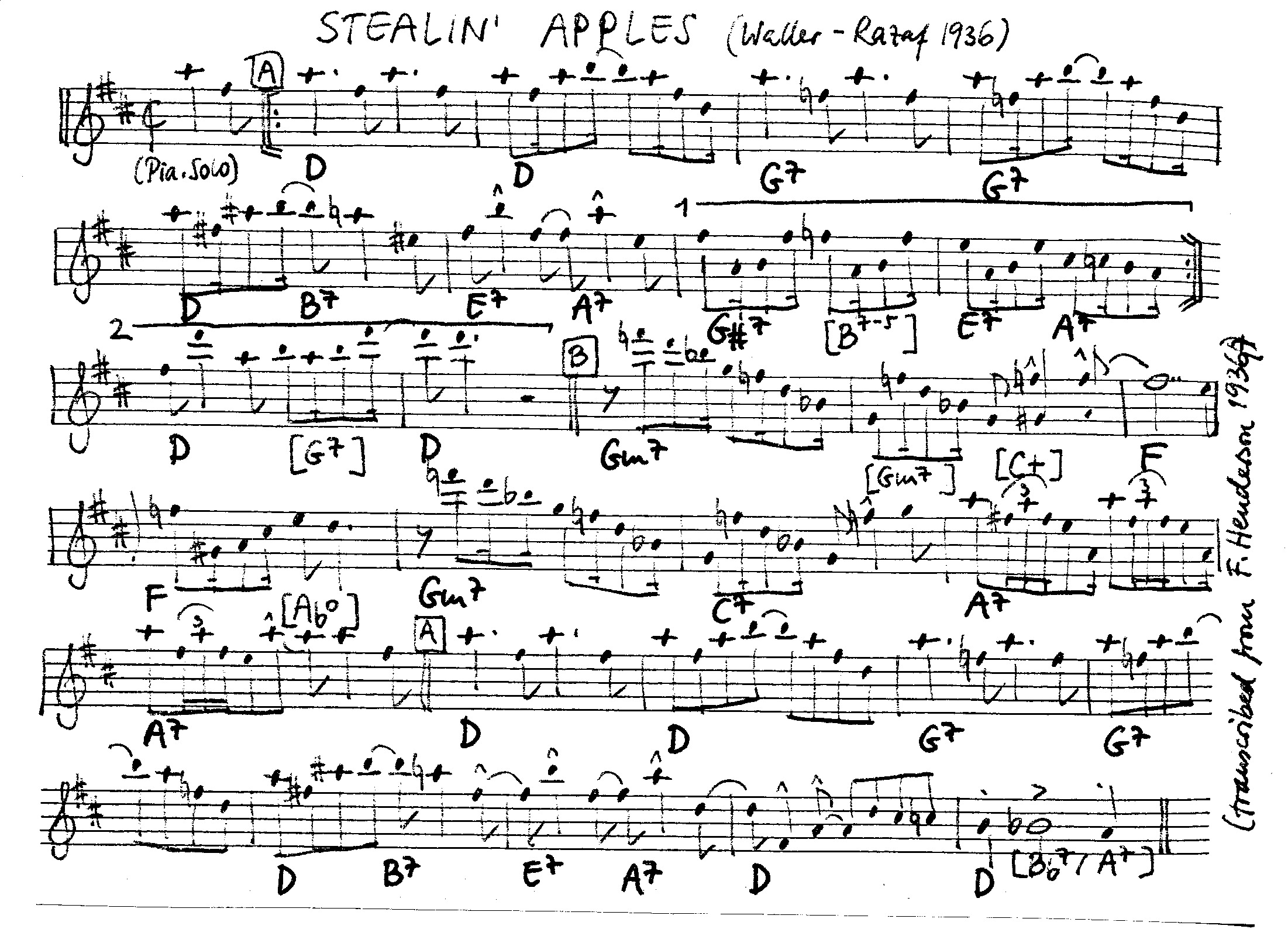 stealin' apples leadsheet – book us for your next 20s or gatsby event